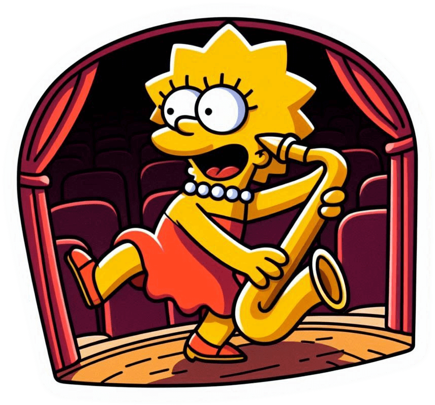 Lisa Simpson Tocando El Saxo