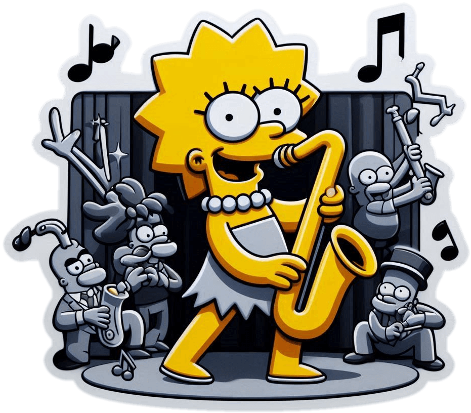 Lisa Simpson Tocando El Saxo