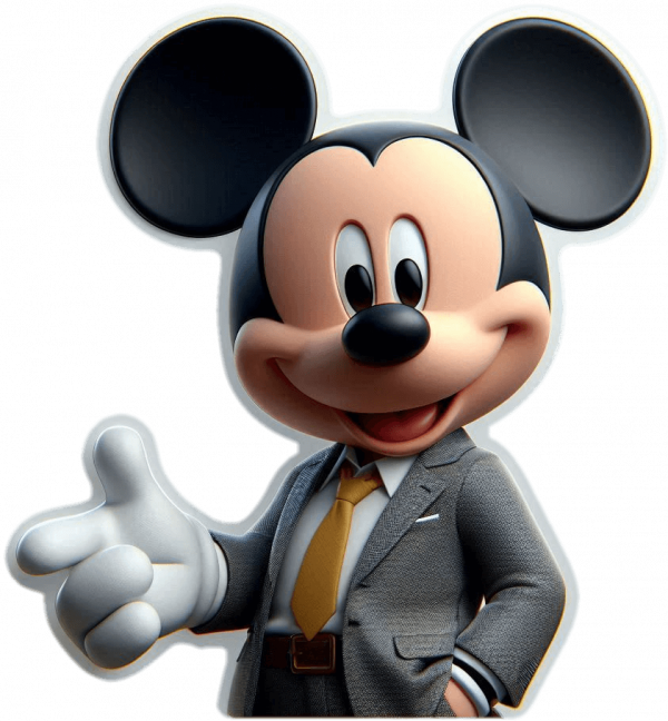 Mickey Mouse En Traje Moderno