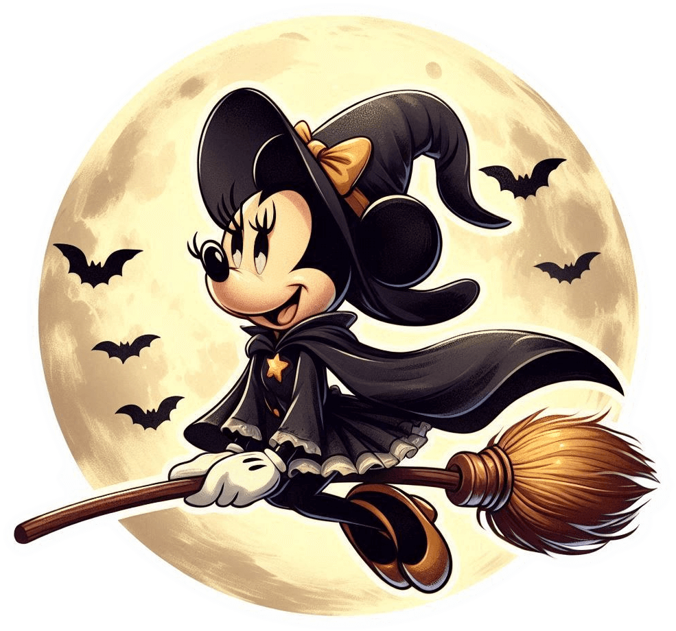 Minnie Bruja Volando