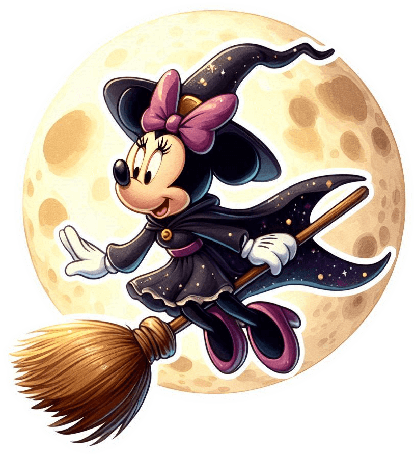 Minnie Bruja Volando