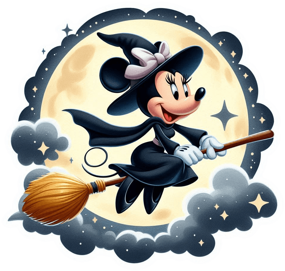Minnie Bruja Volando