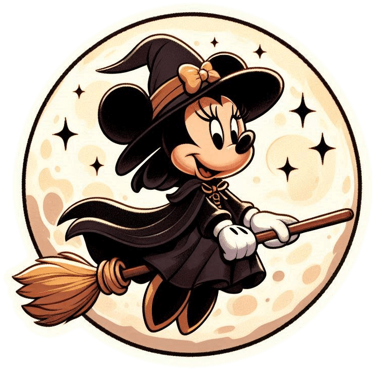 Minnie Bruja Volando
