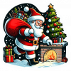 Navidad Arbolito Y Santa 01