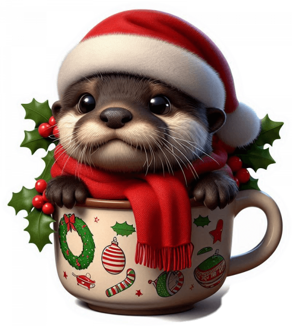 Nutria Y Taza De Navidad 01