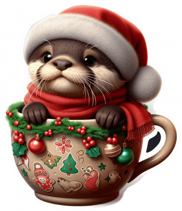 Nutria Y Taza De Navidad 04