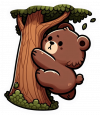 Osito Pardo En Arbol 01
