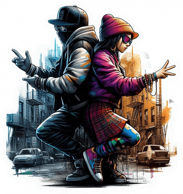 Pareja Con Moda Hip Hop 01