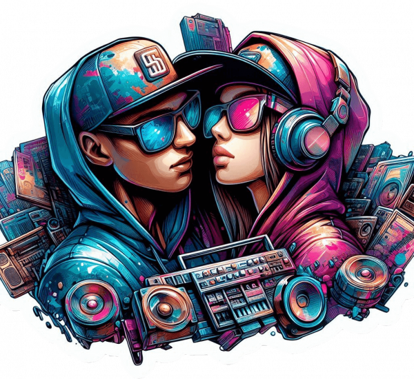 Pareja Con Moda Hip Hop 02