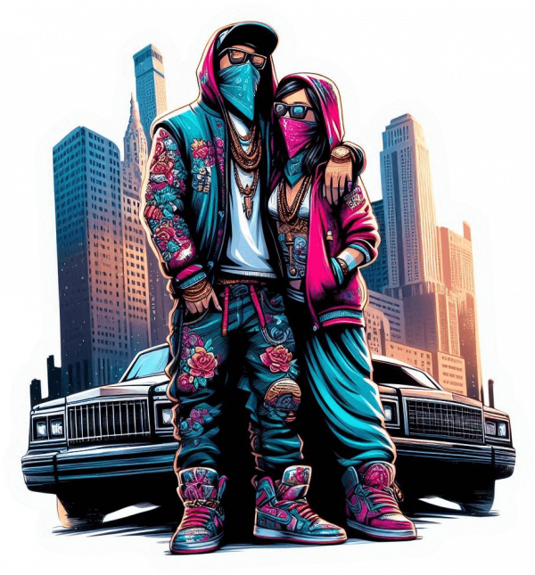 Pareja Con Moda Hip Hop 05