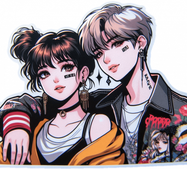 Pareja Con Moda K-Pop 01