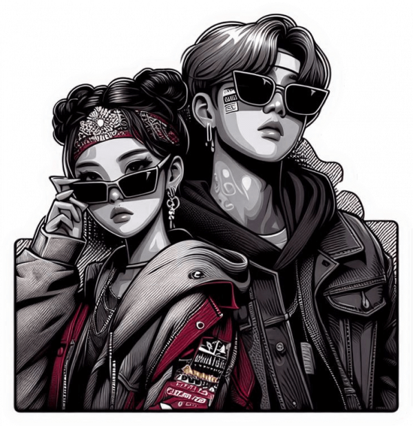 Pareja Con Moda K-Pop 02