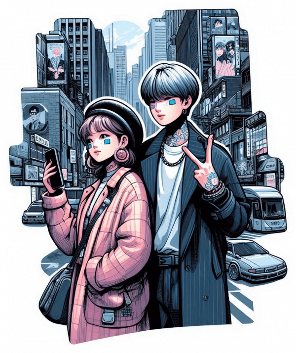 Pareja Con Moda K-Pop 03