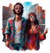 Pareja Moda Hippy 06