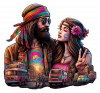 Pareja Moda Hippy 07