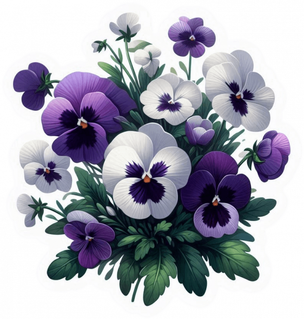 Pensamientos Blancos Y Violetas 01