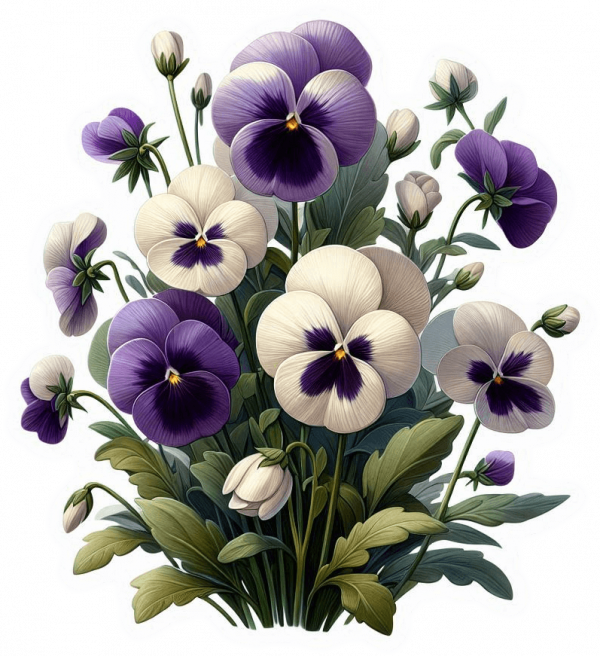 Pensamientos Blancos Y Violetas 06