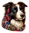 Perro Border Collie Colorido 01