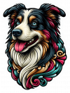 Perro Border Collie Colorido 04