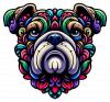Perro Bulldog Colorido 04