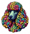 Perro Poodle Colorido 04