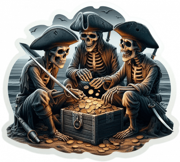 Piratas Repartiendose El Oro 06