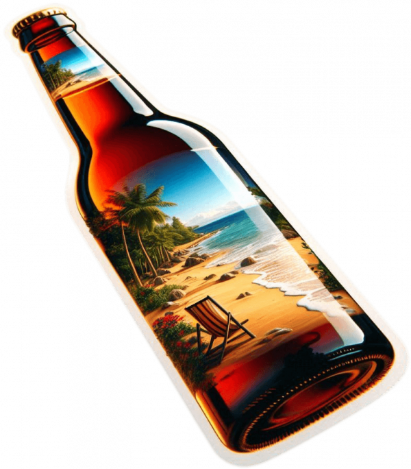 Playa De Reflejo En Botella 02