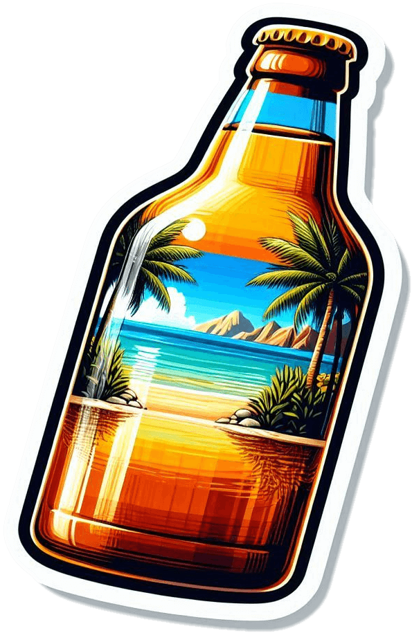 Playa De Reflejo En Botella 04