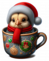 Pollito Y Taza De Navidad 01