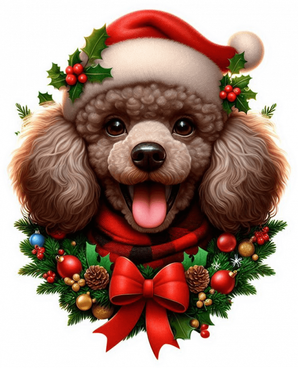 Poodle De Corona Navidad 01