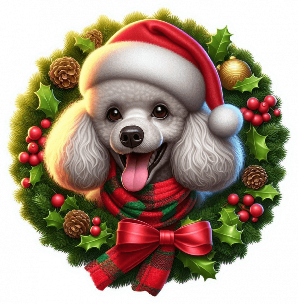 Poodle De Corona Navidad 02