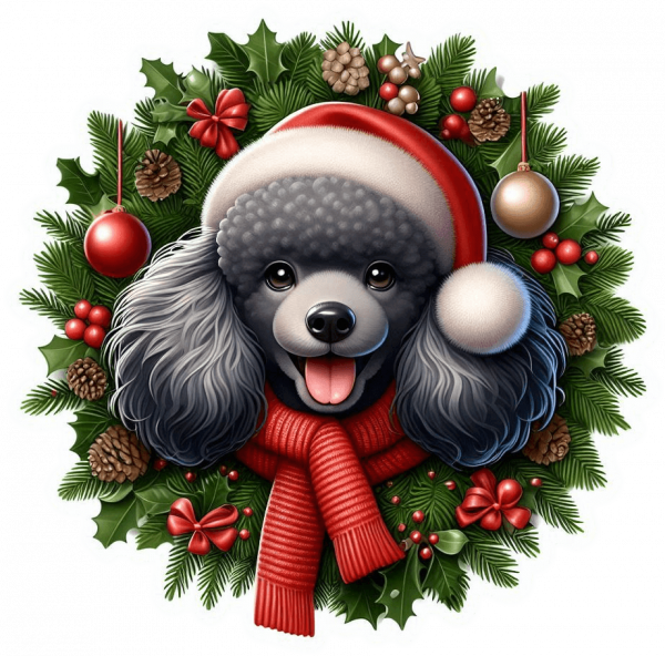 Poodle De Corona Navidad 03