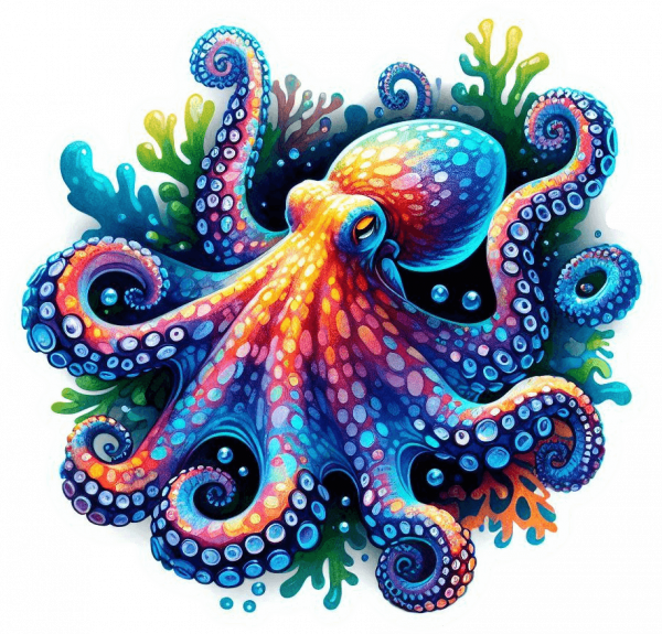 Pulpo De Anillos Azules 01