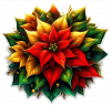 Ramo De Poinsettias Verdes Doradas 03