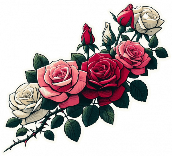 Rosas Blancas Rojas Rosadas 04
