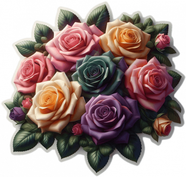Rosas En Ramo 01