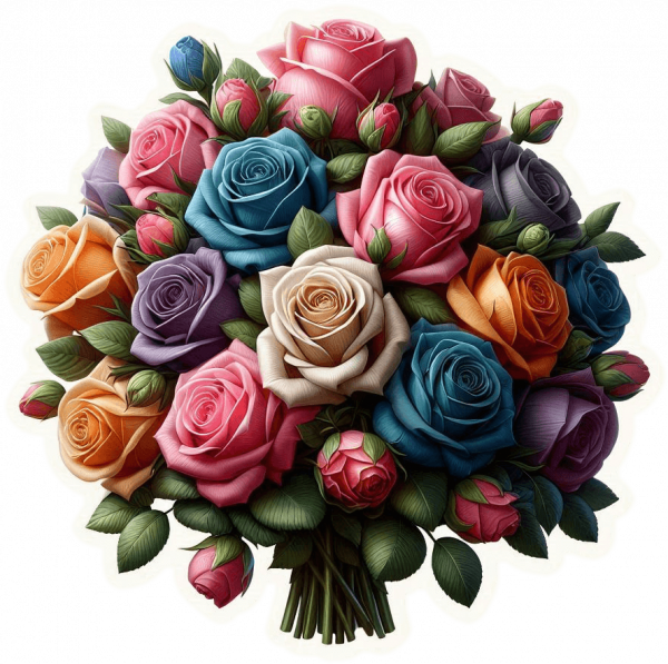 Rosas En Ramo 02