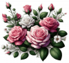 Rosas Rosadas Y Blancas 05