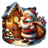 Santa Claus A La Entrega De Regalos 01
