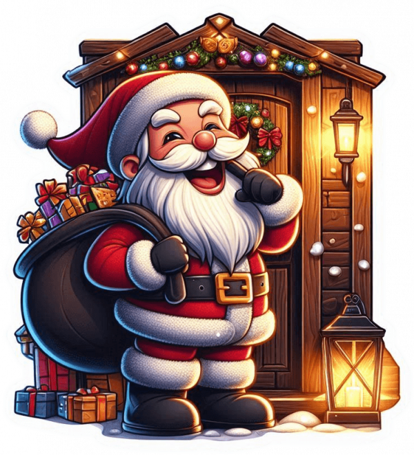 Santa Claus A La Entrega De Regalos 02