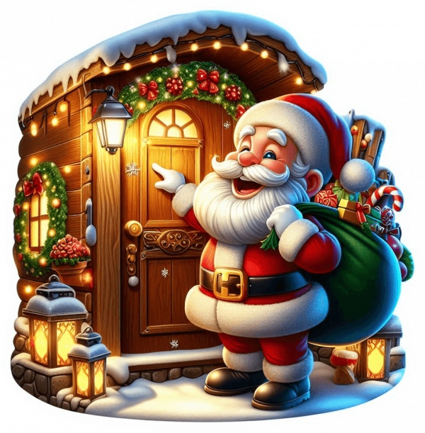 Santa Claus A La Entrega De Regalos 03