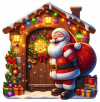 Santa Claus A La Entrega De Regalos 04