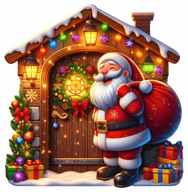 Santa Claus A La Entrega De Regalos 04