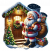 Santa Claus A La Entrega De Regalos 05