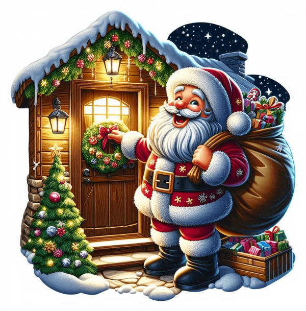 Santa Claus A La Entrega De Regalos 05