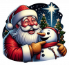 Santa Claus El Muñeco De Nieves Y La Estrella 01