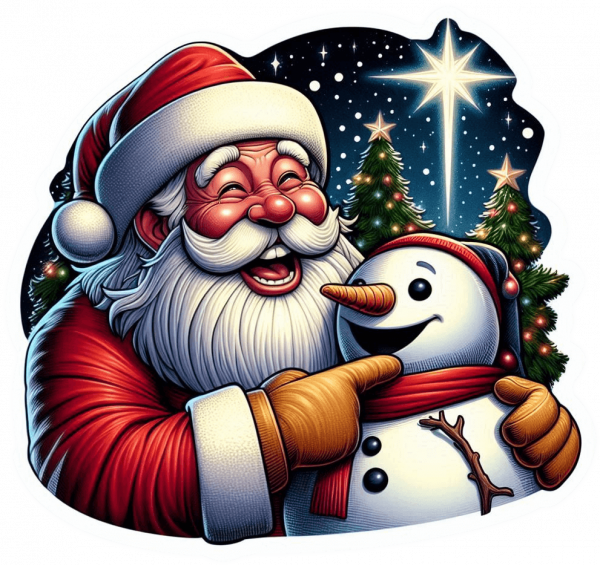 Santa Claus El Muñeco De Nieves Y La Estrella 01