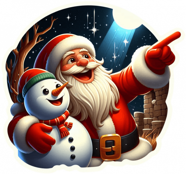 Santa Claus El Muñeco De Nieves Y La Estrella 05