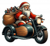 Santa Claus En Sidecar 02