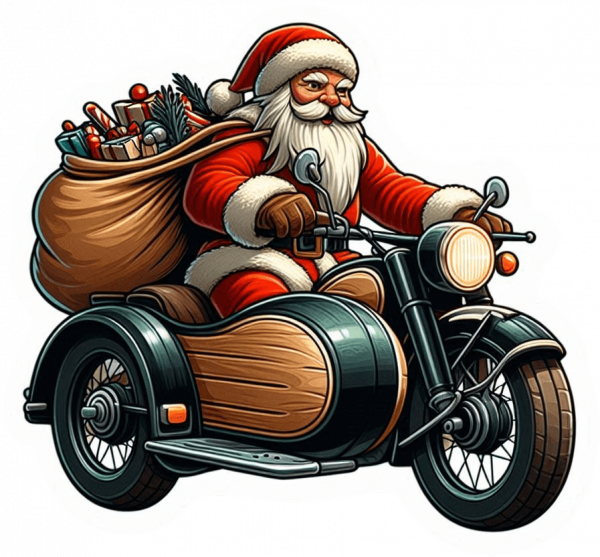 Santa Claus En Sidecar 02